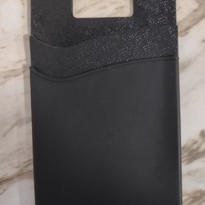 Magnetic 2 Pocket Stick-on Silicone Cell Phone Wallet